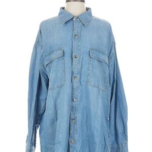 Denim Forum Light Blue Denim Button-Up
